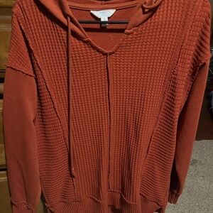 Time and Tru Rust Knit Pullover